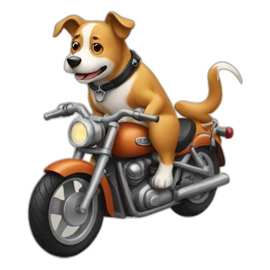 Dog riding a motorcycle  sticker