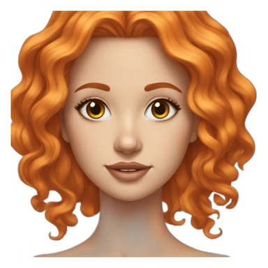 wavy-orange-hair-white-girl-eyeliner sticker