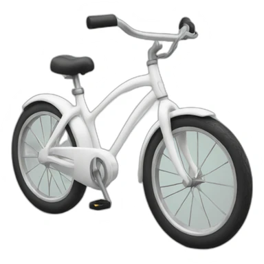 Small white bicycle sticker