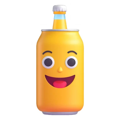 soda, 3D emoji style, friendly, smooth, detailed sticker