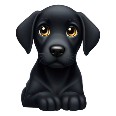 Black labrador puppy sticker