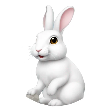 white rabbite coin, crypto sticker