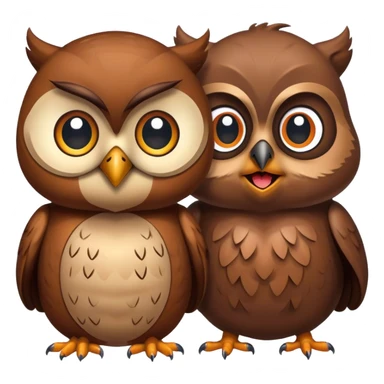 owl And beaver sticker