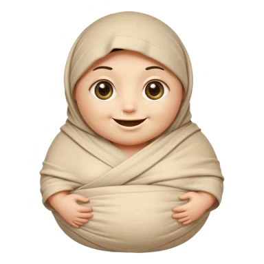 Mummy Cartoon: Chubby, friendly-looking mummy with oversized eyes and loose wrappings
 sticker