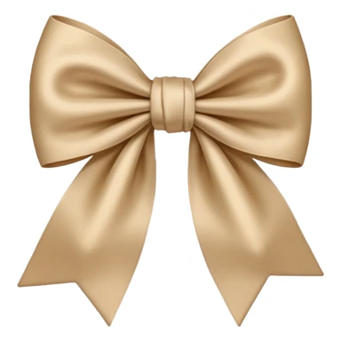 beige bow emoji sticker