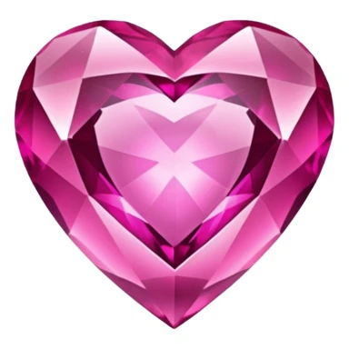gemstone pink heart sticker