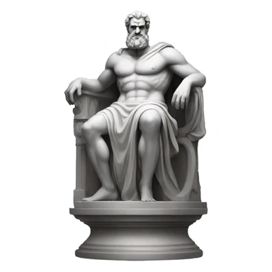 greek mythology statue of hades sticker