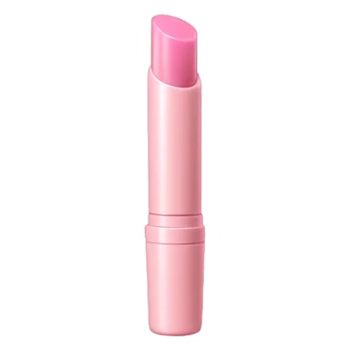 Pastel pink colored lip gloss tube sticker