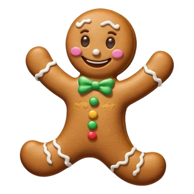 gingerbread man with bitten off leg sticker
