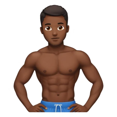 attractive black guy with abs sticker