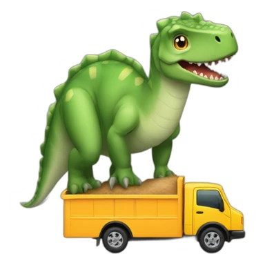 dinosaure en forme de camion sticker