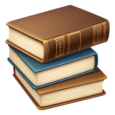 a stack of books sticker