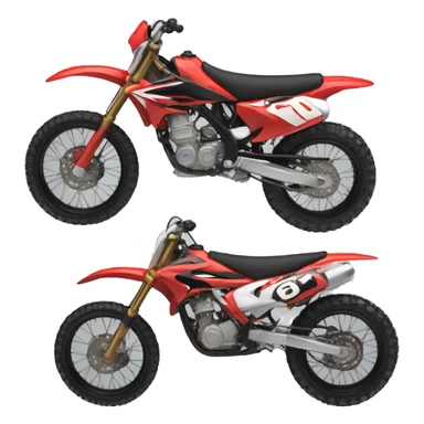 moto cross vermelha sticker
