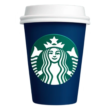 navi blue Starbucks sticker