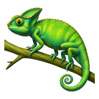 green chameleon sticker