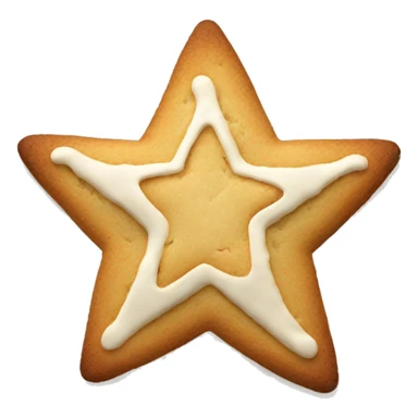 Christmas star cookie sticker