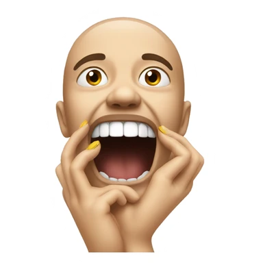 biting nails in anticipation sticker