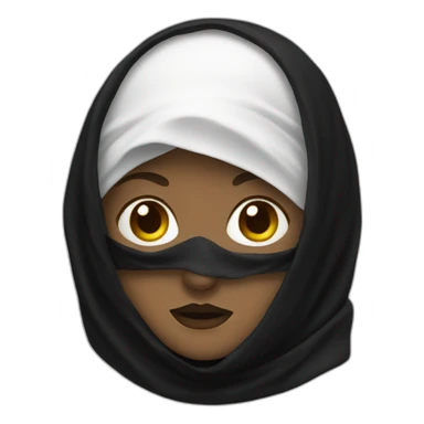 ghostface wearing a black headscarf sticker
