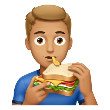 Footballer eating sticker