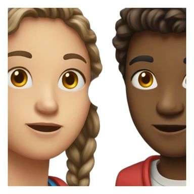 two different people in school sticker