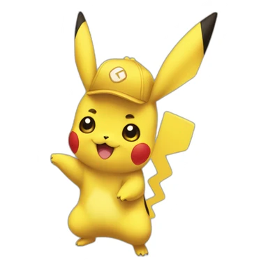 Pikachu sur évoli sticker