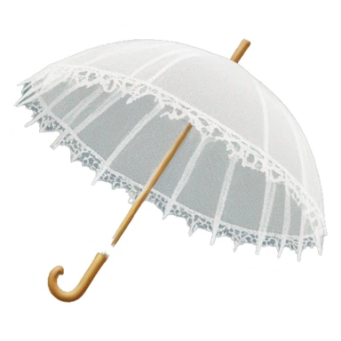 vintage lace white umbrella sticker