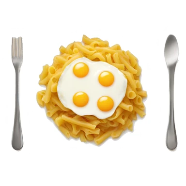 pasta sauce with cheese and egg on a plate sticker
