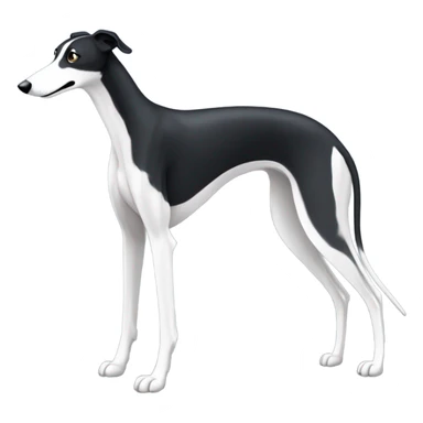 Black and white greyhound sticker