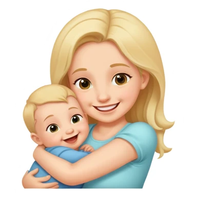 cute baby biting his mother's arm sticker