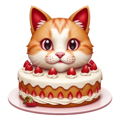 Close-up cinematic shot of a cat tasting strawberry cake, creamy frosting on its paws, dramatic soft lighting, warm tones, ultra detailed fur, shallow depth of field, professional photography style
, sticker