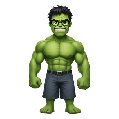 Nerd Incredible Hulk  sticker