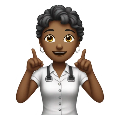 ￼ girl with her hands up sticker