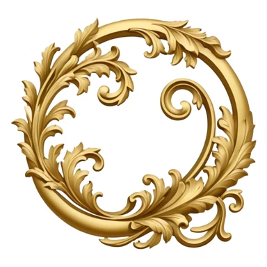 C rococo font sticker