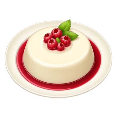 panna cotta on dish sticker