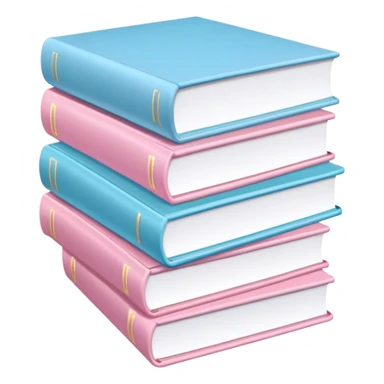 books light pink and light blue sticker