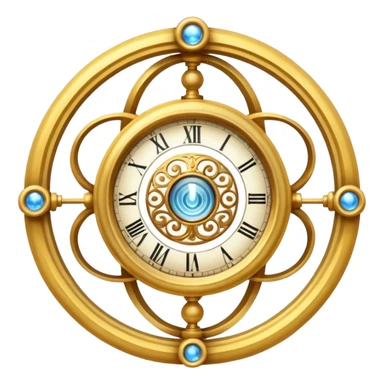 A time turner from harry potter with magic swirls around it sticker