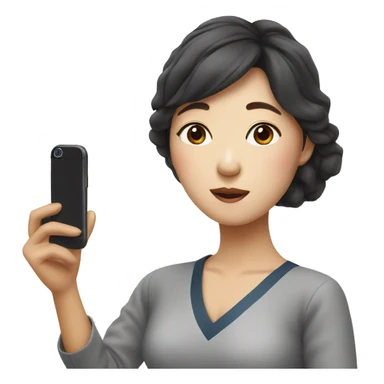Korean Women Taking Selfies sticker