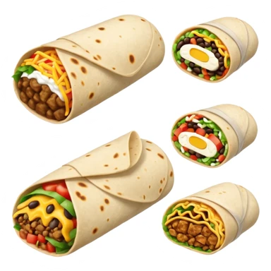 Burrito with no face sticker