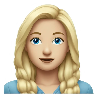 blonde girl in outdoor portrait blue eyes sticker