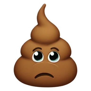 Sad poop sticker