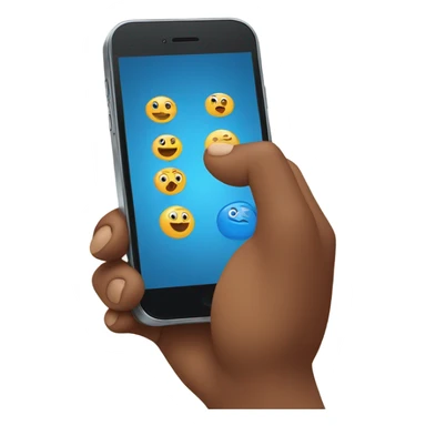 hand holding phone sticker