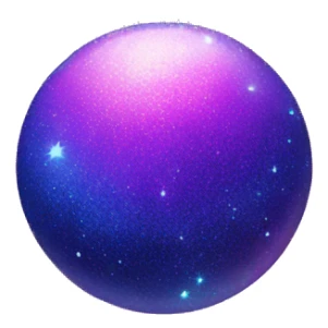 blue purple and pink glitter planet sticker