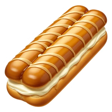 3d realistic Butterscotch éclair  sticker