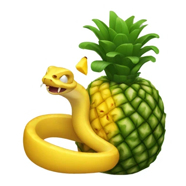 Snake eating a pineapple sticker