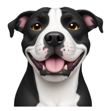 English staffy black sticker
