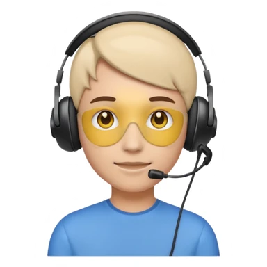 Emoji operator in headset sticker