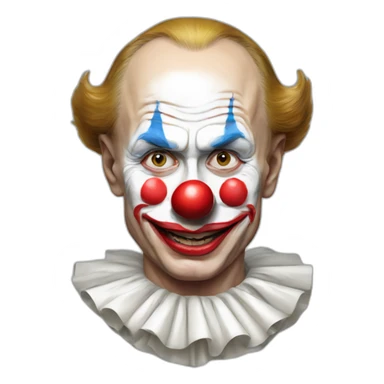 vladimir Putin as a clown sticker
