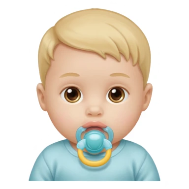 newborn with pacifier sticker