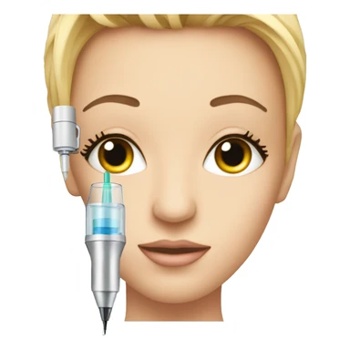 Botox injector with long eyelashes  sticker