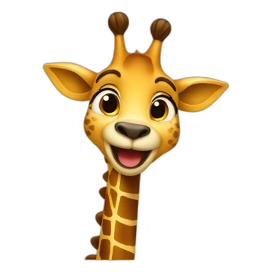 Chat sur une girafe sticker